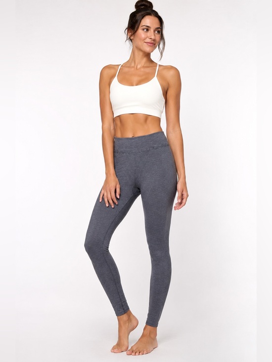 Olivaceous Pants - Olivaceous Seamless Heathered Grey Modal Leggings S 67-76LPX Made in USA NWOT
